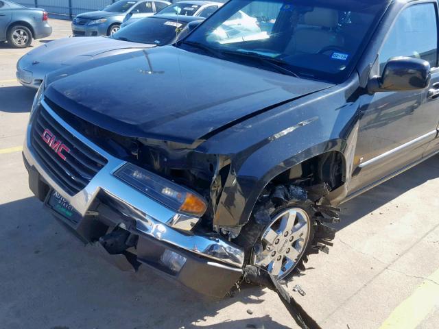 1GTCS13E498120175 - 2009 GMC CANYON BLACK photo 9