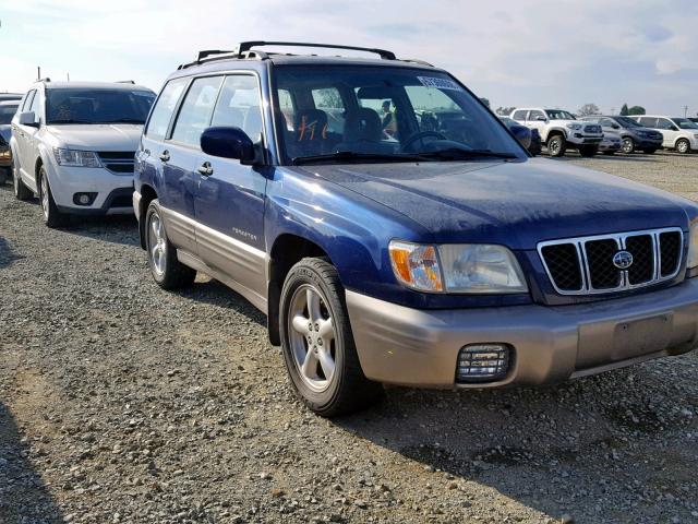 JF1SF65552H737557 - 2002 SUBARU FORESTER S BLUE photo 1