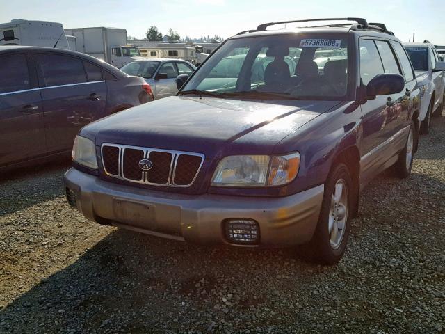 JF1SF65552H737557 - 2002 SUBARU FORESTER S BLUE photo 2