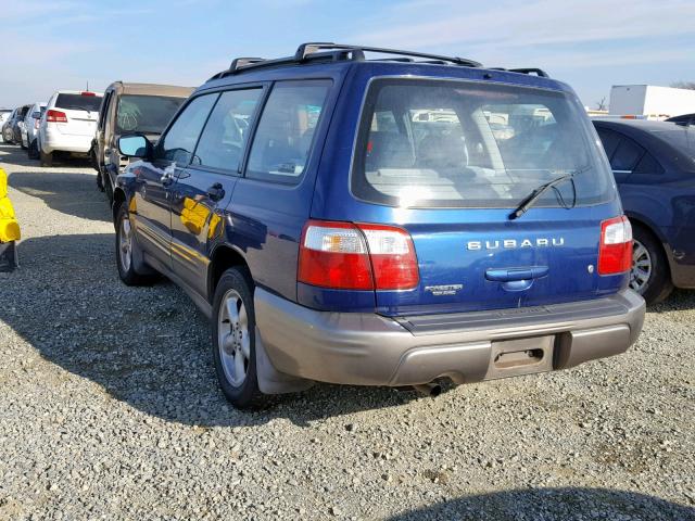 JF1SF65552H737557 - 2002 SUBARU FORESTER S BLUE photo 3