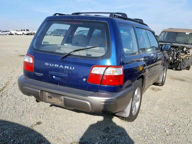 JF1SF65552H737557 - 2002 SUBARU FORESTER S BLUE photo 4