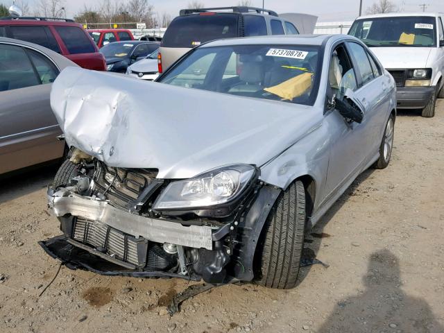 WDDGF4HBXDR300131 - 2013 MERCEDES-BENZ C 250 SILVER photo 2