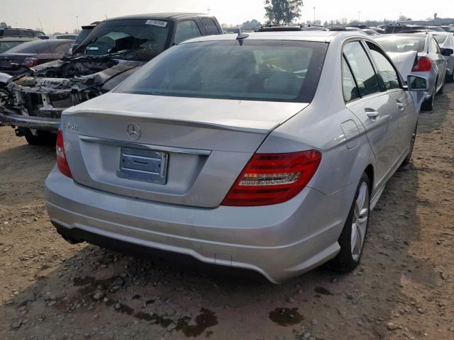 WDDGF4HBXDR300131 - 2013 MERCEDES-BENZ C 250 SILVER photo 4