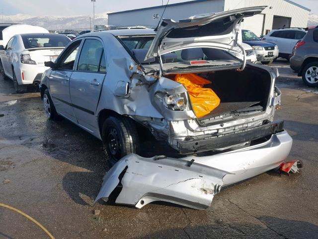 JTDBR32E860096994 - 2006 TOYOTA COROLLA CE SILVER photo 3