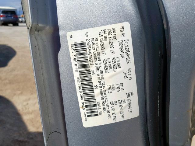 2A4GM68446R696710 - 2006 CHRYSLER PACIFICA SILVER photo 10