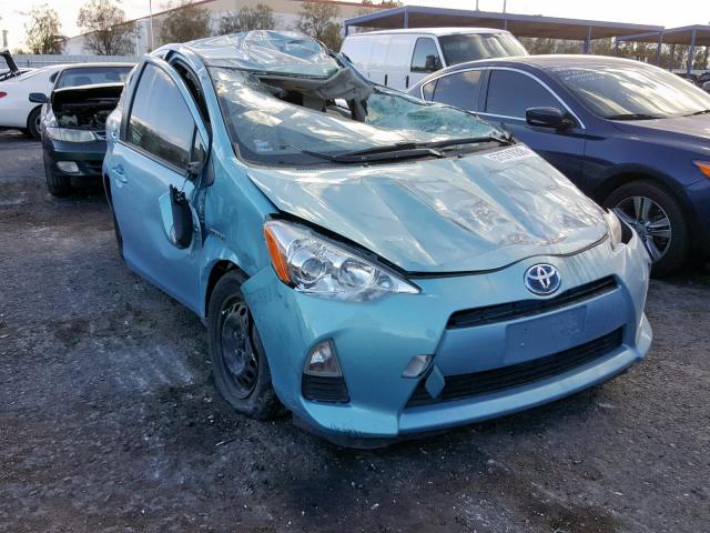 JTDKDTB31E1073756 - 2014 TOYOTA PRIUS C BLUE photo 1