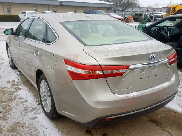 4T1BD1EBXDU007030 - 2013 TOYOTA AVALON HYB BEIGE photo 3