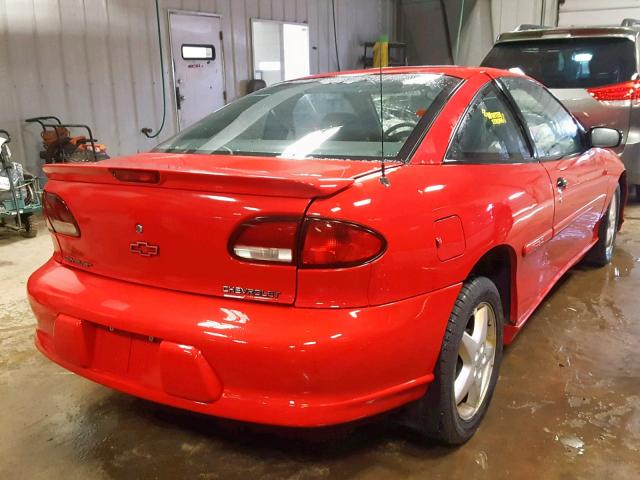 1G1JF12T0W7338720 - 1998 CHEVROLET CAVALIER Z RED photo 4