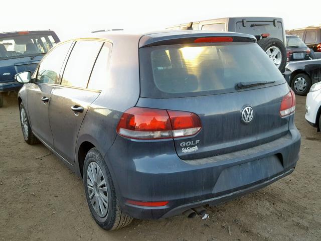 WVWDB7AJ6DW131173 - 2013 VOLKSWAGEN GOLF BLUE photo 3