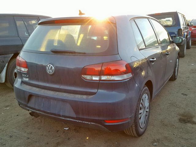 WVWDB7AJ6DW131173 - 2013 VOLKSWAGEN GOLF BLUE photo 4