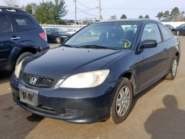 1HGEM22315L014719 - 2005 HONDA CIVIC DX V BLACK photo 2