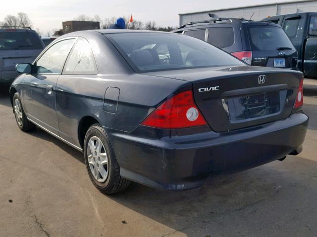 1HGEM22315L014719 - 2005 HONDA CIVIC DX V BLACK photo 3