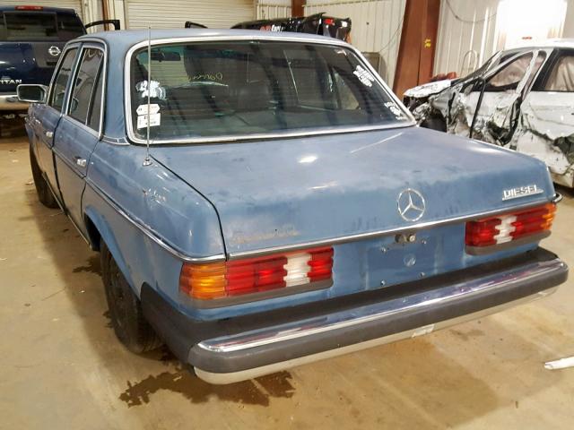 WDBAB23A8CB304716 - 1982 MERCEDES-BENZ 240 D BLUE photo 3