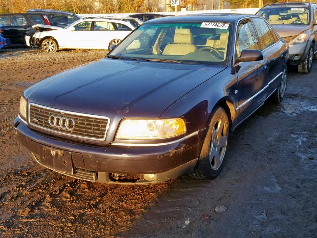 WAUML54D11N011108 - 2001 AUDI A8 L QUATT BLUE photo 2