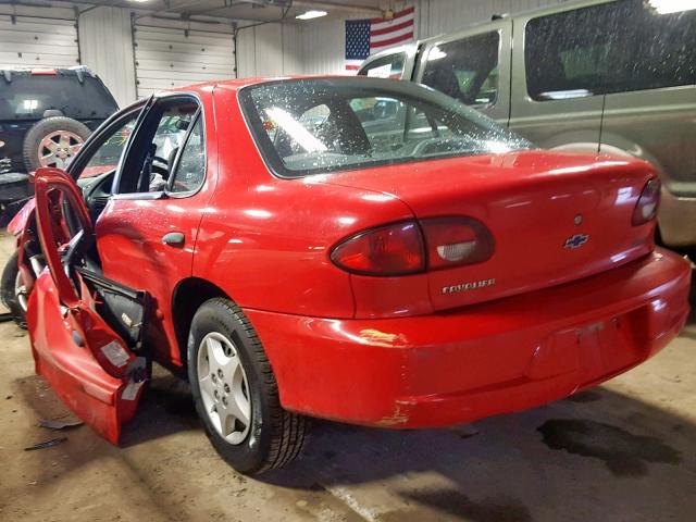 1G1JC524617262678 - 2001 CHEVROLET CAVALIER B RED photo 3