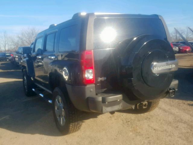 5GTDN13E378202190 - 2007 HUMMER H3 BLACK photo 3