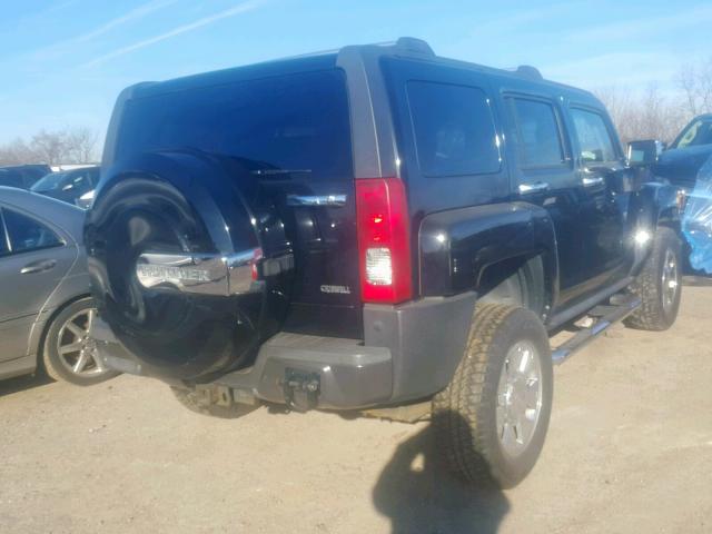 5GTDN13E378202190 - 2007 HUMMER H3 BLACK photo 4