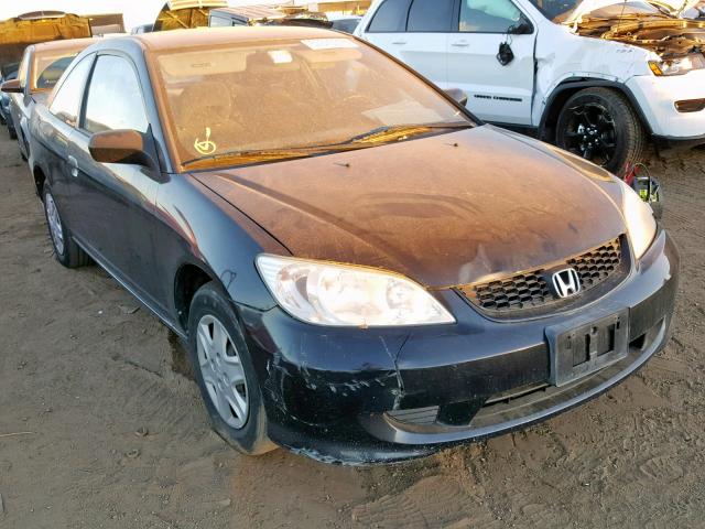 1HGEM22155L000286 - 2005 HONDA CIVIC DX V BLACK photo 1