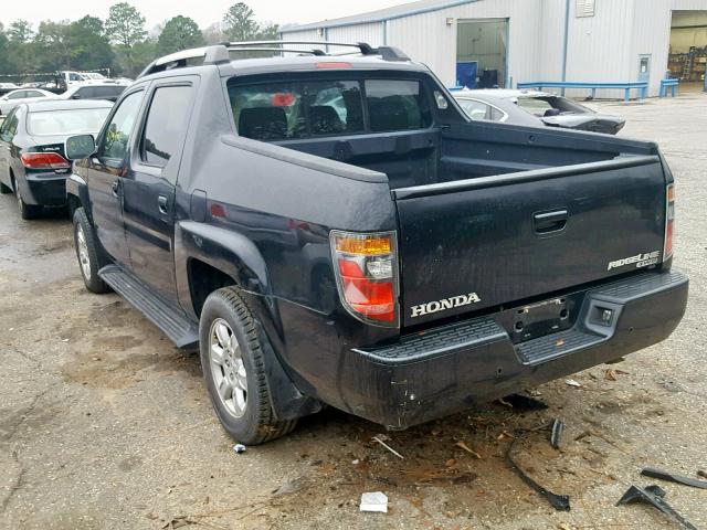 2HJYK16576H558496 - 2006 HONDA RIDGELINE BLACK photo 3