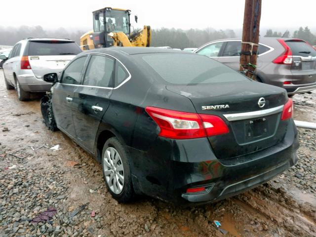 3N1AB7AP3HY246967 - 2017 NISSAN SENTRA S BLACK photo 3