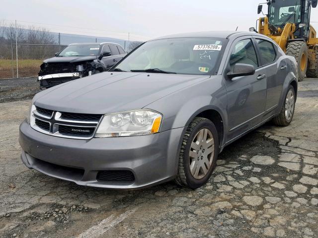 1B3BD4FB2BN572479 - 2011 DODGE AVENGER EX CHARCOAL photo 2