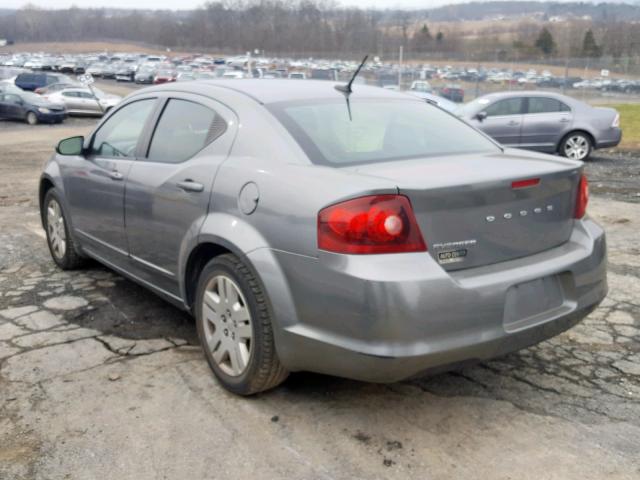 1B3BD4FB2BN572479 - 2011 DODGE AVENGER EX CHARCOAL photo 3