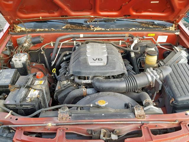 4S2DM58W1Y4304135 - 2000 ISUZU RODEO S RED photo 7