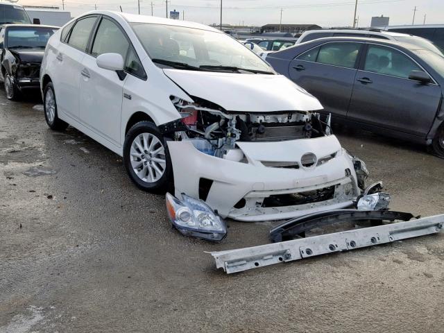 JTDKN3DPXD3047835 - 2013 TOYOTA PRIUS PLUG WHITE photo 1