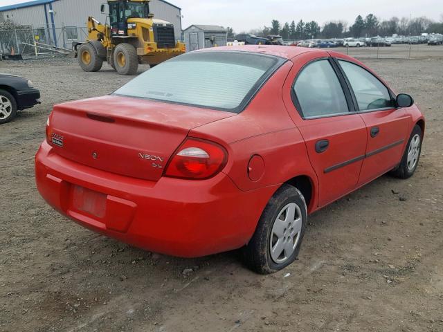 1B3ES26C83D199097 - 2003 DODGE NEON SE RED photo 4