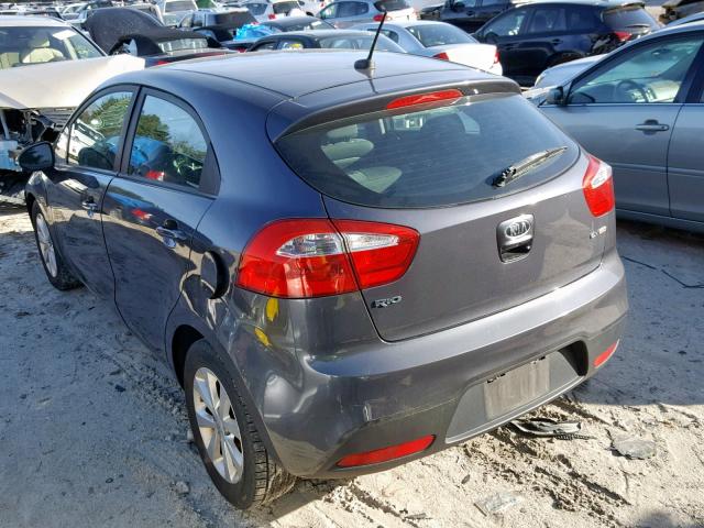 KNADN5A39C6054680 - 2012 KIA RIO EX GRAY photo 3