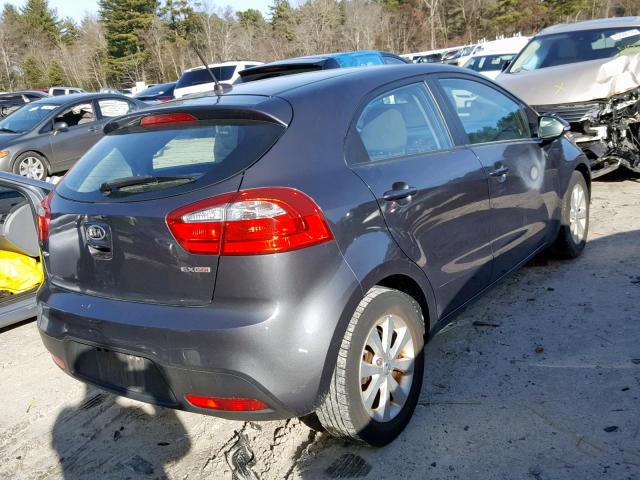 KNADN5A39C6054680 - 2012 KIA RIO EX GRAY photo 4