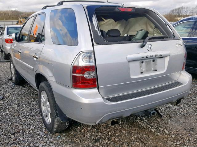 2HNYD188X6H537495 - 2006 ACURA MDX TOURIN SILVER photo 3