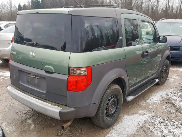 5J6YH17543L013799 - 2003 HONDA ELEMENT EX GREEN photo 4