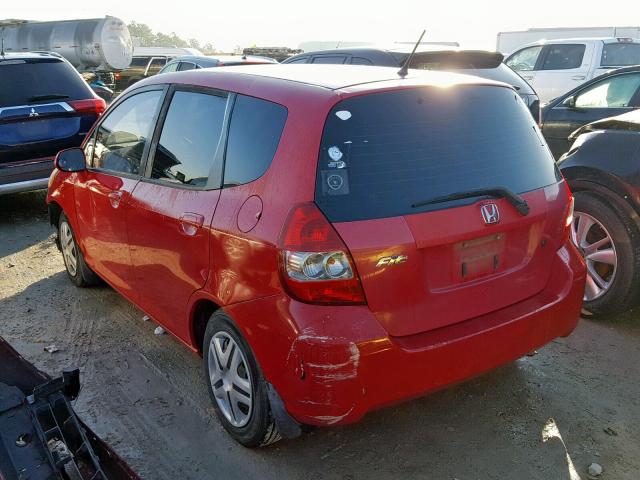 JHMGD38478S061727 - 2008 HONDA FIT RED photo 3