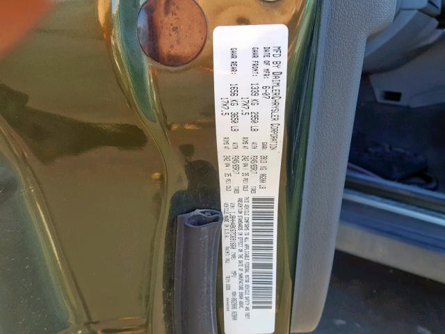 1J8HH48K67C691660 - 2007 JEEP COMMANDER 绿色 照片 10