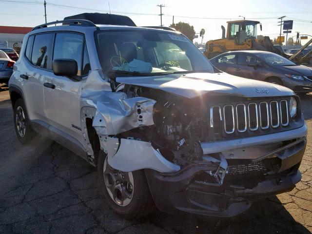 ZACCJAAW7GPE30583 - 2016 JEEP RENEGADE S SILVER photo 1