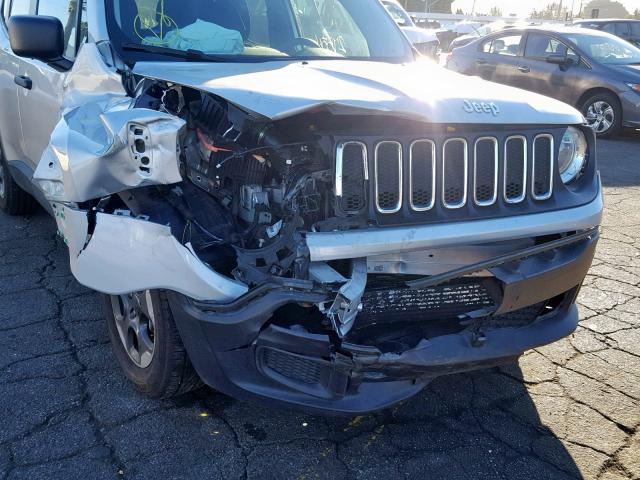 ZACCJAAW7GPE30583 - 2016 JEEP RENEGADE S SILVER photo 9