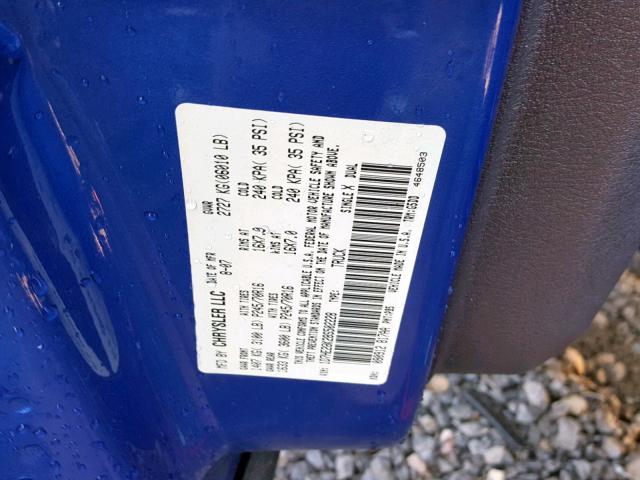 1D7HE28K28S502228 - 2008 DODGE DAKOTA QUA BLUE photo 10