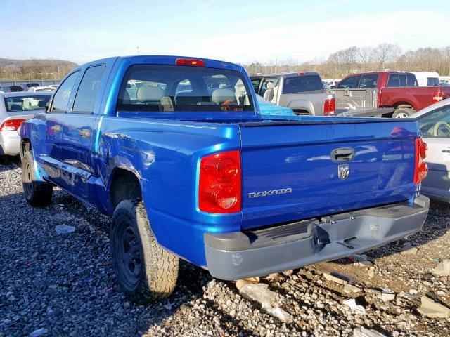 1D7HE28K28S502228 - 2008 DODGE DAKOTA QUA BLUE photo 3