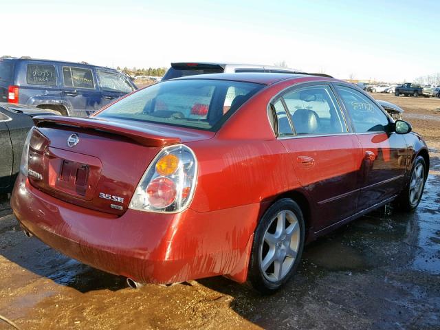 1N4BL11D32C124181 - 2002 NISSAN ALTIMA SE BURGUNDY photo 4