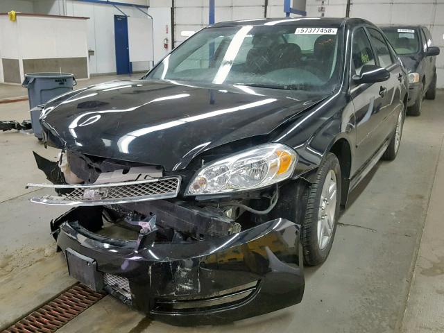 2G1WB5E34C1326194 - 2012 CHEVROLET IMPALA LT BLACK photo 2