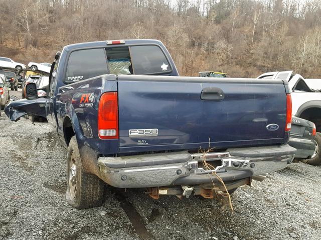 1FTWX31P45EB16900 - 2005 FORD F350 SRW S BLUE photo 3