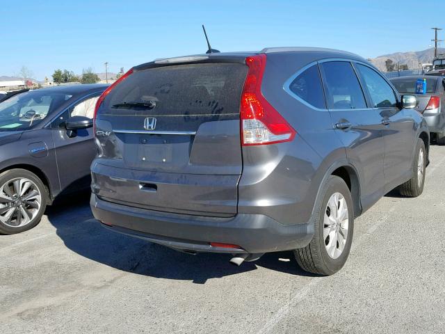 2HKRM3H77CH514739 - 2012 HONDA CR-V EXL GRAY photo 4