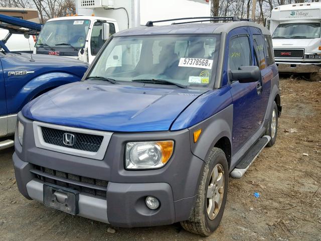 5J6YH27695L010933 - 2005 HONDA ELEMENT EX BLUE photo 2