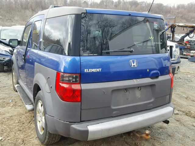 5J6YH27695L010933 - 2005 HONDA ELEMENT EX BLUE photo 3