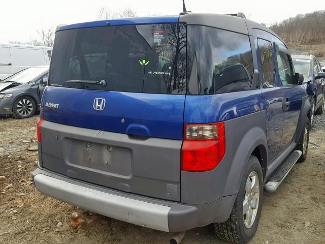 5J6YH27695L010933 - 2005 HONDA ELEMENT EX BLUE photo 4