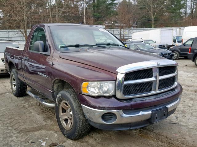 1D7HU16N44J207304 - 2004 DODGE RAM 1500 S BURGUNDY photo 1