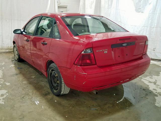 1FAFP34N47W218419 - 2007 FORD FOCUS ZX4 RED photo 3