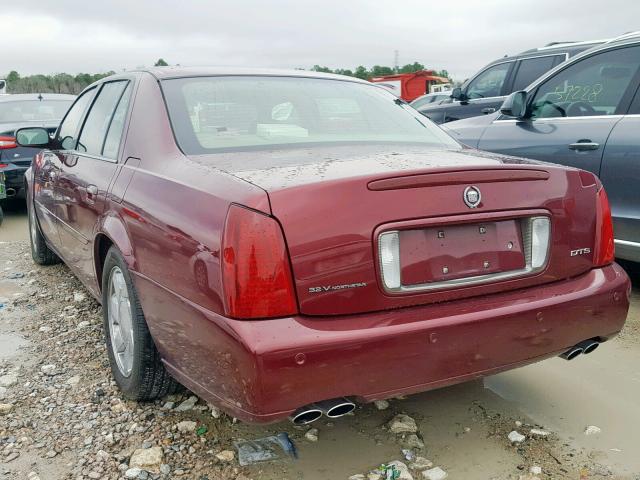 1G6KF57981U123423 - 2001 CADILLAC DEVILLE DT MAROON photo 3