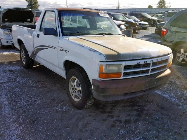 1B7FL26P6TS672588 - 1996 DODGE DAKOTA WHITE photo 1